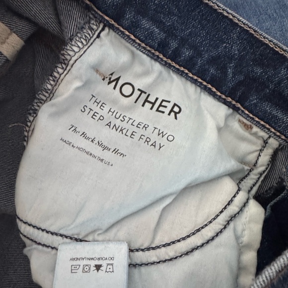 Mother the hustler two step ankle fray jeans the buck stops here size 28 - Picture 11 of 16